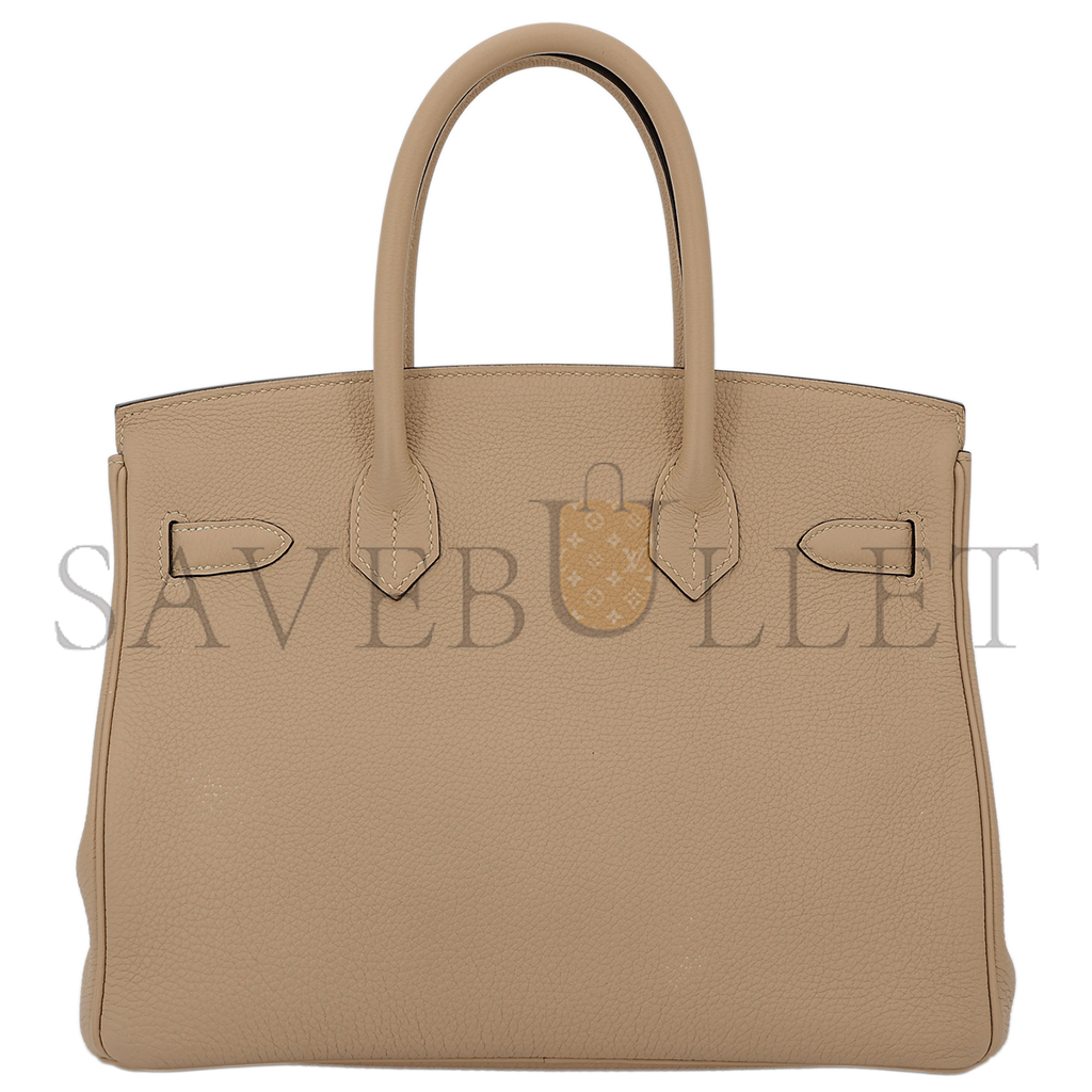 H**mes master birkin25 togo 81 dove grey gold buckle bag 10087367 (25*20*13cm)
