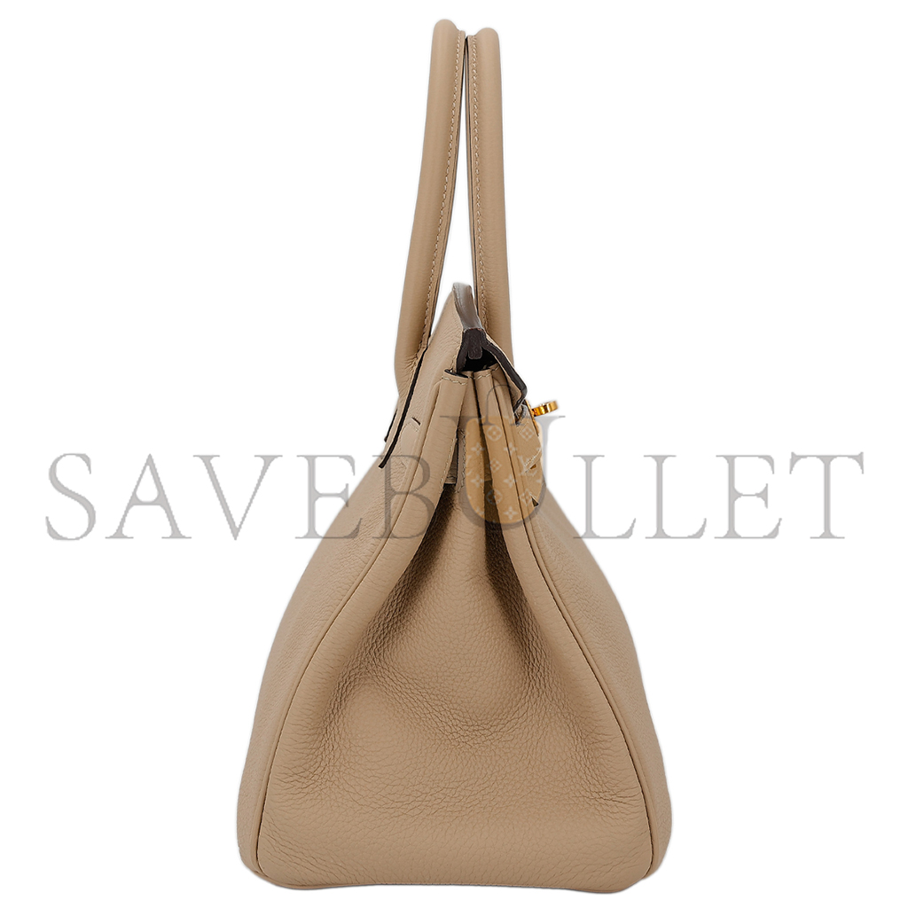 H**mes master birkin25 togo 81 dove grey gold buckle bag 10087367 (25*20*13cm)