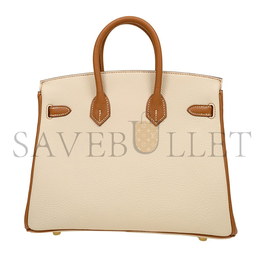 H**mes master birkin 25 clemence leather milkshake white spelling horseshoe prints bk251037tgcz (25*20*13cm)