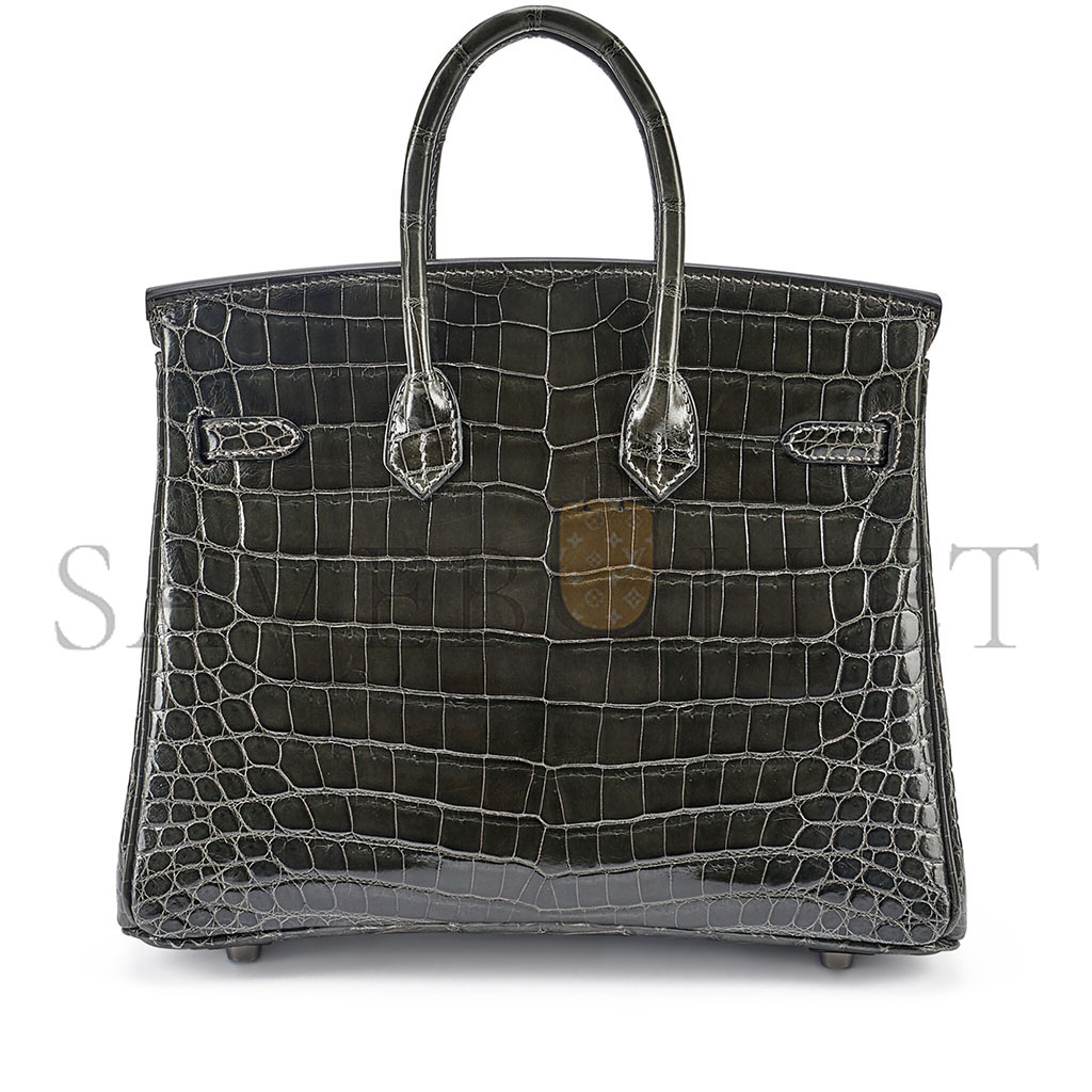 H**mes master birkin 35 cumulonimbus grey alligator bag bk3088scrocossp (35*25*18cm)