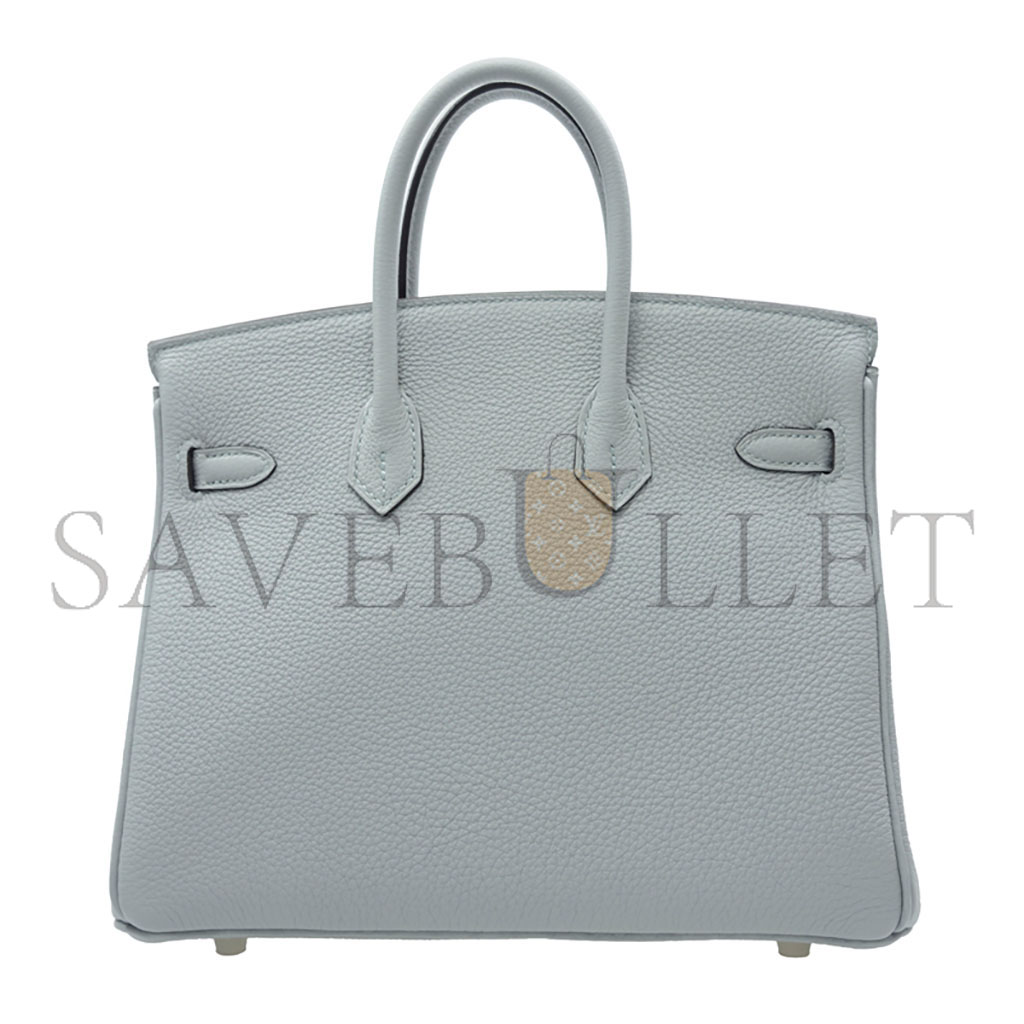 H**mes master birkin 25 togo leather haze blue silver buckle bag bk258utgss (25*20*13cm)