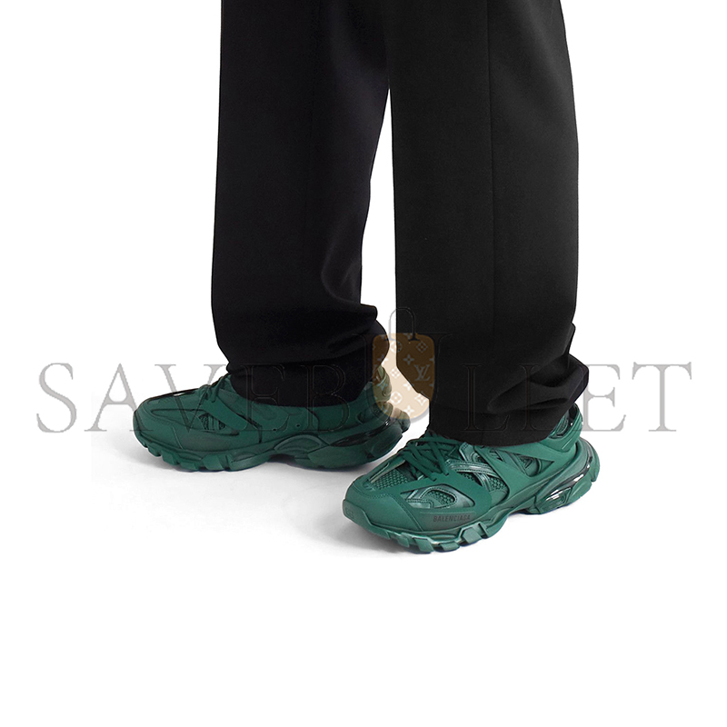 Ba*len*cia*ga track nylon, mesh and rubber sneakers green 542023w2la13004
