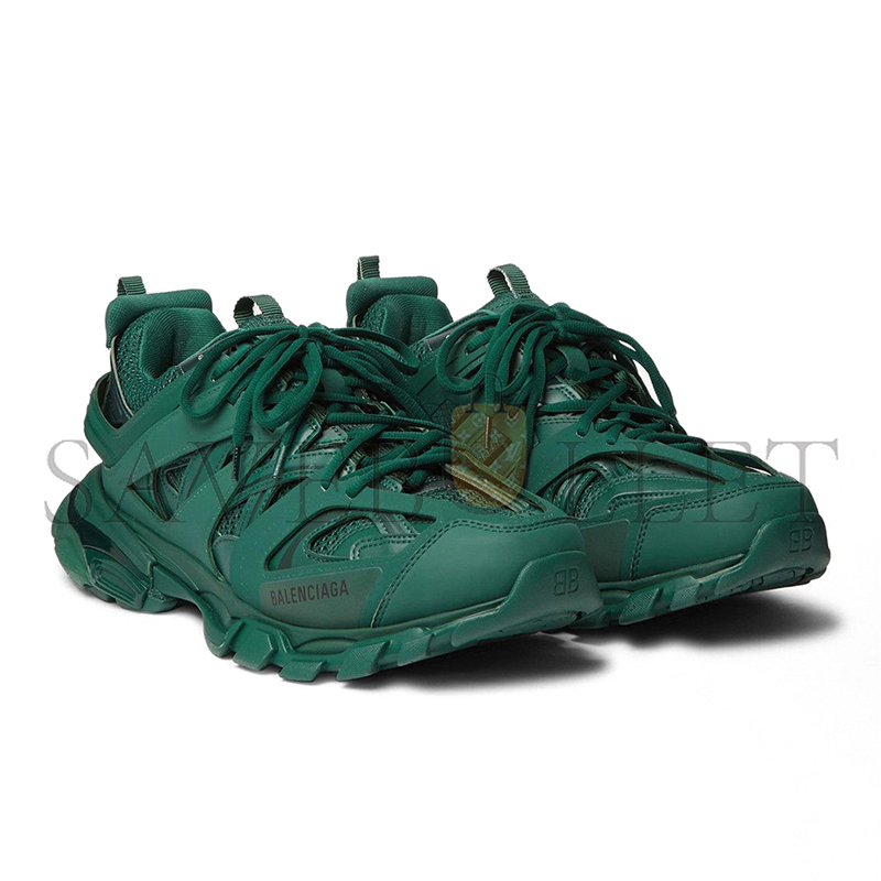 Ba*len*cia*ga track nylon, mesh and rubber sneakers green 542023w2la13004