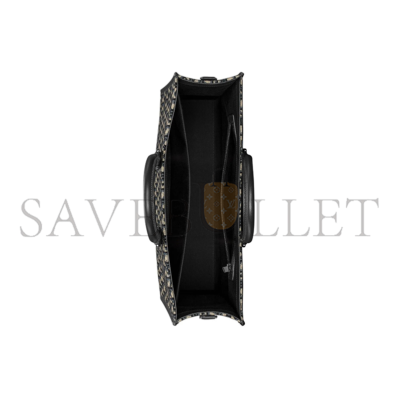 D*or east-west tote bag beige and black D*or oblique 1essh232yky-h27e (40.5*35*12cm)