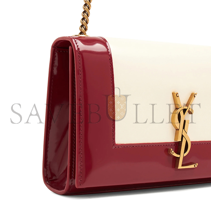 Y*L kate two-toned small monogram satchel off white oxblood red 742580aab4d9293 (20*13.5*6cm)
