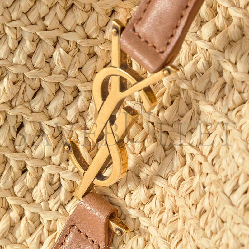 y*l le 5 À 7 S*pple small in raffia and leather 823812gaaez2791 (22*22*9cm)