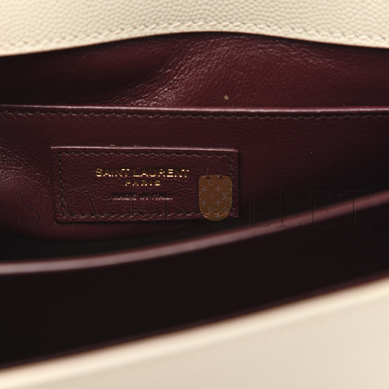 Y*L cassandra medium top handle bag in grain de poudre embossed leather 578000681411 (24.5*20*11.5cm)