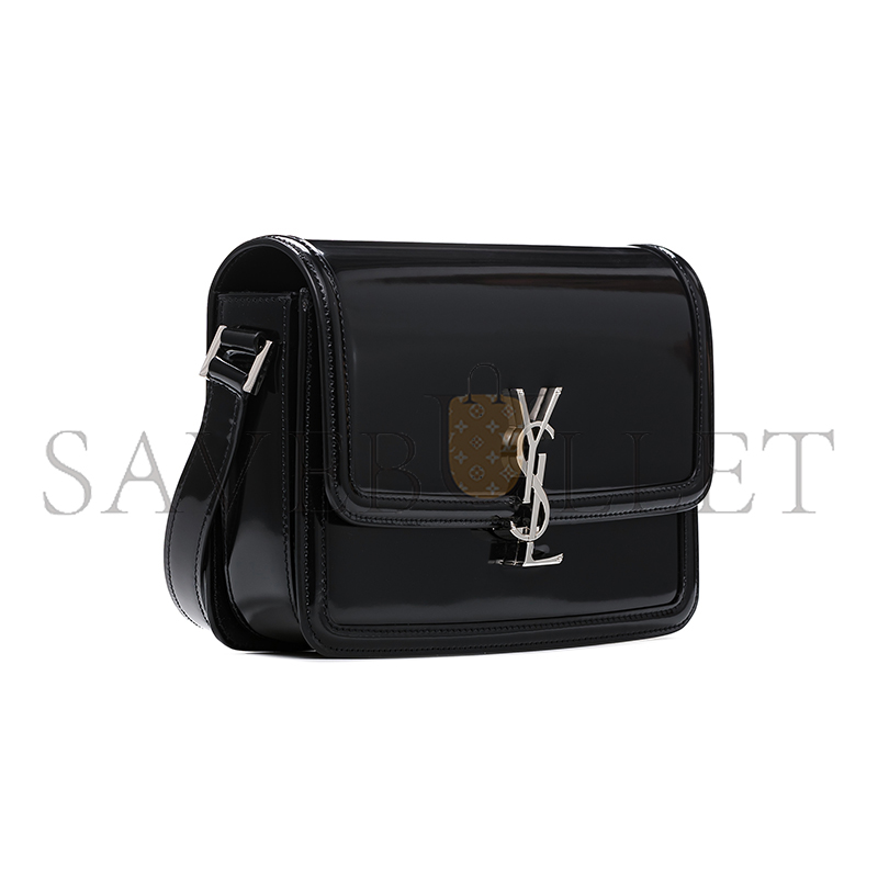 y*l solferino medium satchel in box Sa**t Lau*nt patent leather 634305aab9h1000 (23*16*6cm)