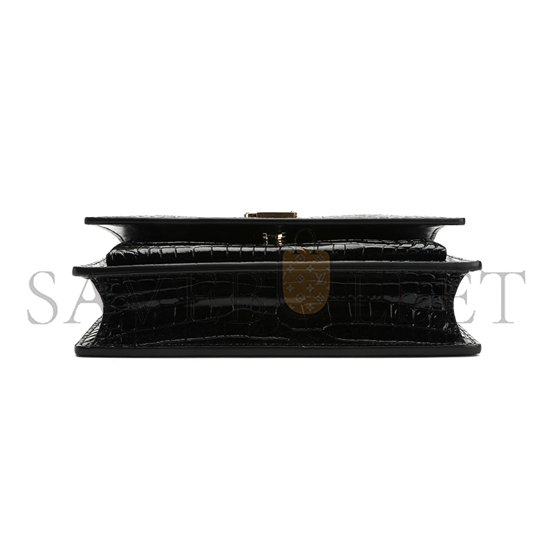 Y*L sunset chain wallet in crocodile-embossed shiny leather 533026dnd1j1000 (19*14*5.5cm)