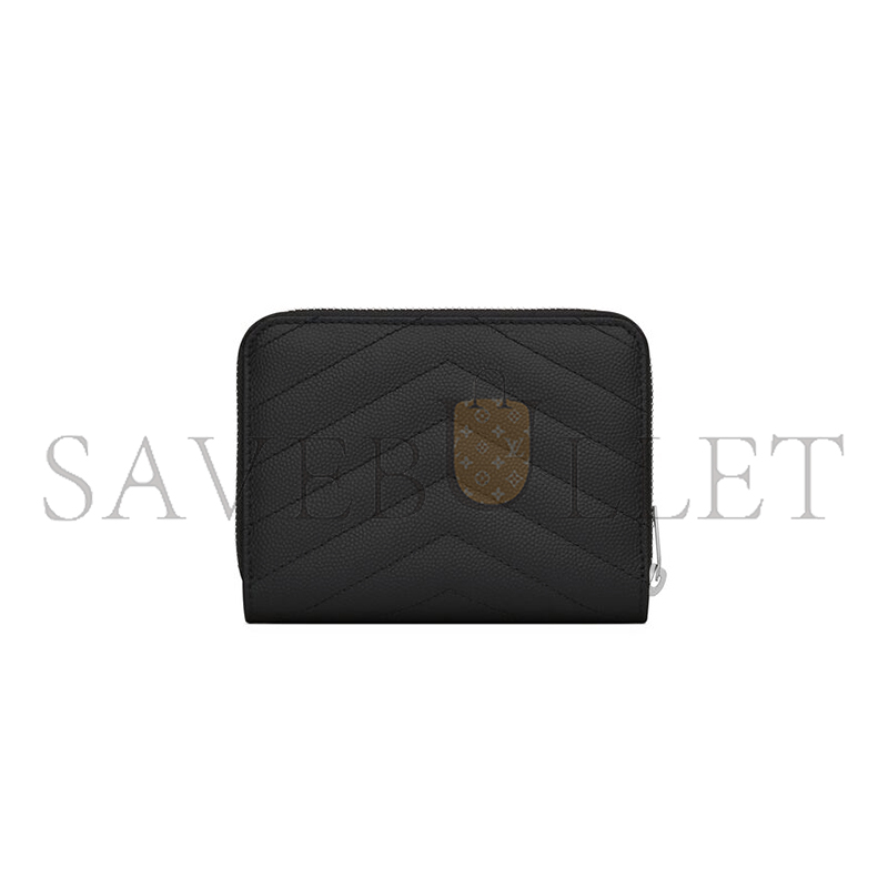 Y*L cassandre matelassÉ compact zip around wallet in grain de poudre leather 668288bow021000 (12*10*3cm)