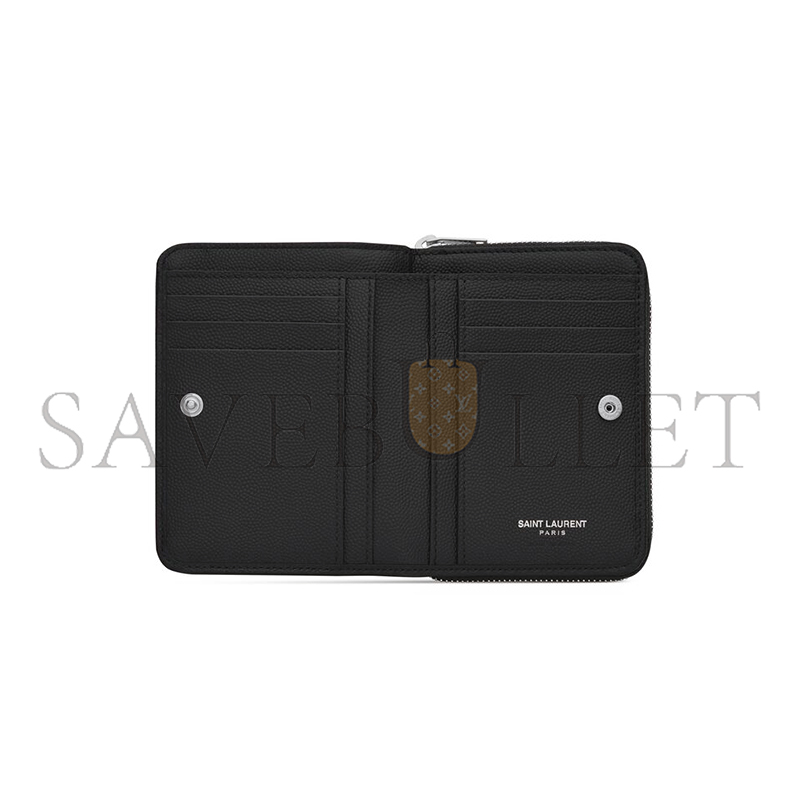 Y*L cassandre matelassÉ compact zip around wallet in grain de poudre leather 668288bow021000 (12*10*3cm)