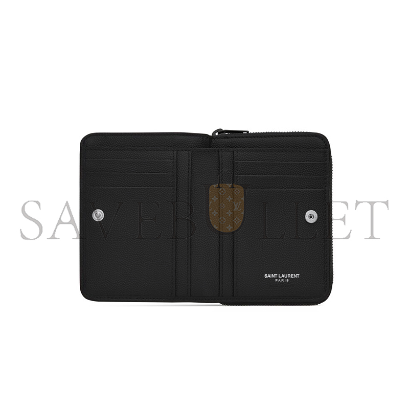 Y*L cassandre matelassÉ compact zip around wallet in grain de poudre leather 668288bow081000 (12*10*3cm)