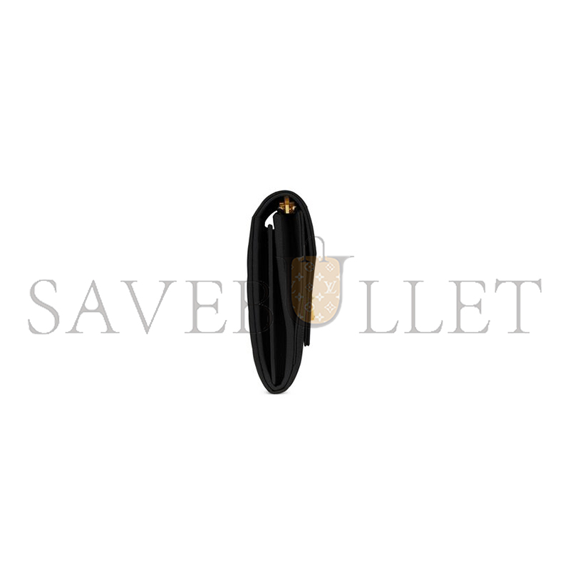 Y*L cassandre matelassÉ large flap wallet in grain de poudre leather 372264bow011000 (19*11*3cm)