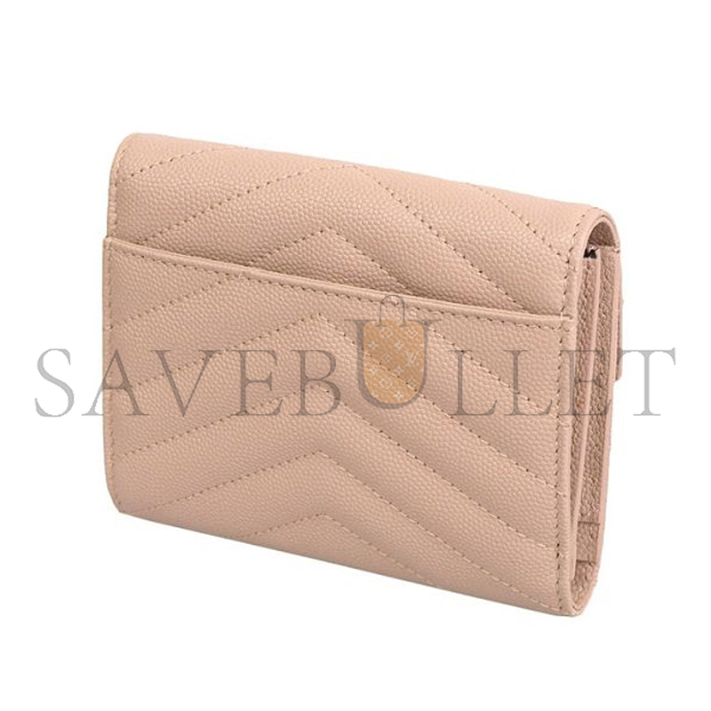 Y*L cassandre matelassÉ compact tri fold wallet in grain de poudre leather 403943 (12.5*10*2.5cm)