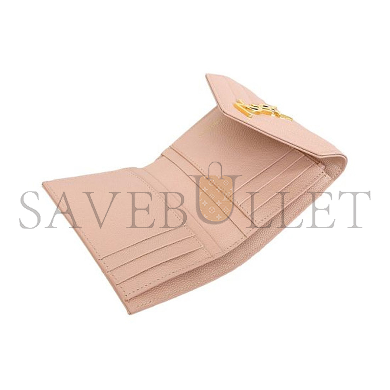 Y*L cassandre matelassÉ compact tri fold wallet in grain de poudre leather 403943 (12.5*10*2.5cm)