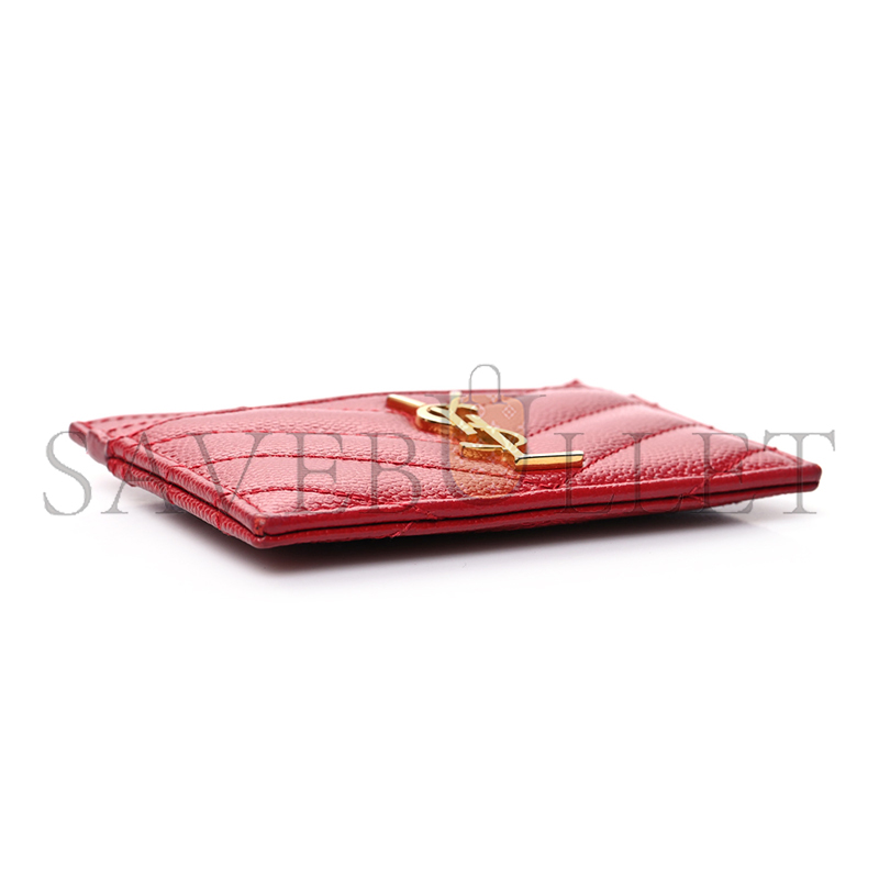 Y*L cassandre matelassÉ card case in grain de poudre leather 42329111000 (10.5*7.5*0.5cm)