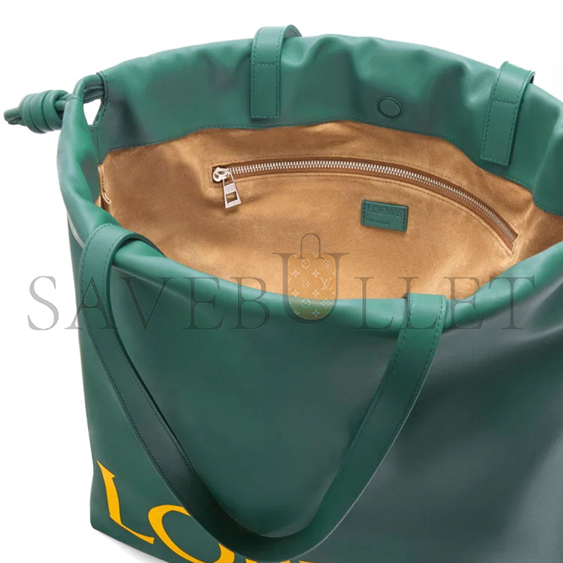 L0ew* flamenco logo tote in nappa calfskin b411fplx01 (46*41*12.5cm)