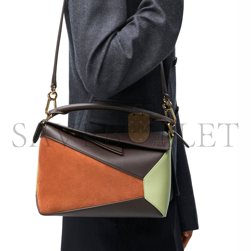 L0ew* small puzzle bag in classic calfskin and suede a510p60x94-4522 (24*16.5*10.5cm)