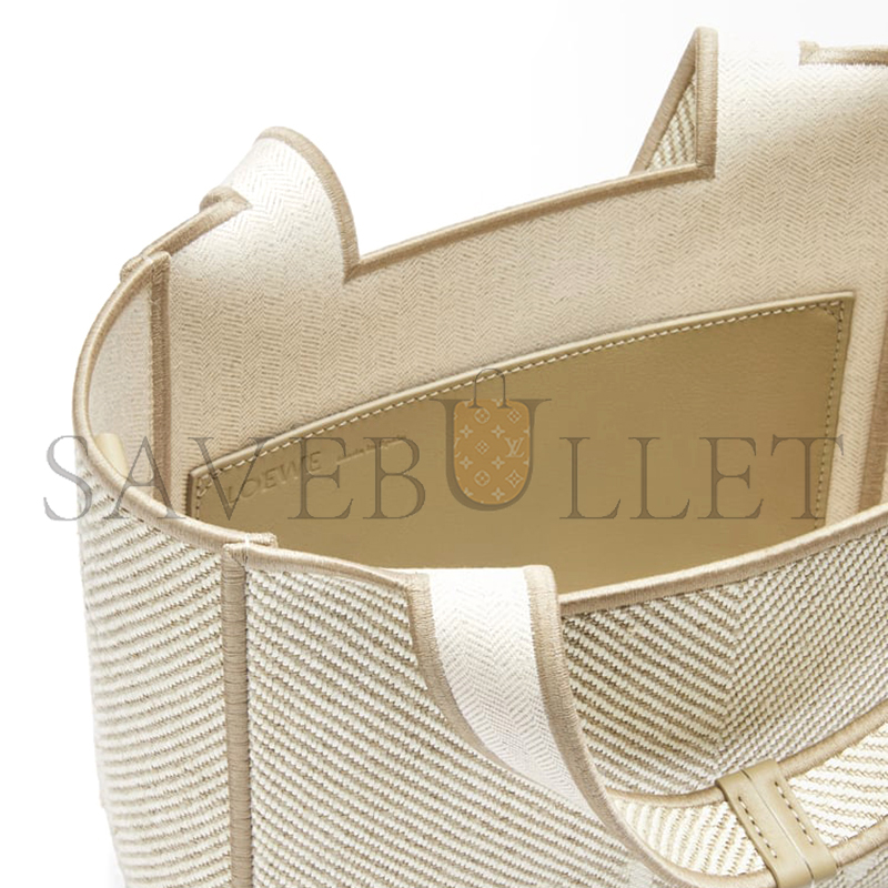 L0ew* small L0ew* font tote in jacquard canvas alf1b59x14-2370 (24*19.5*11cm)