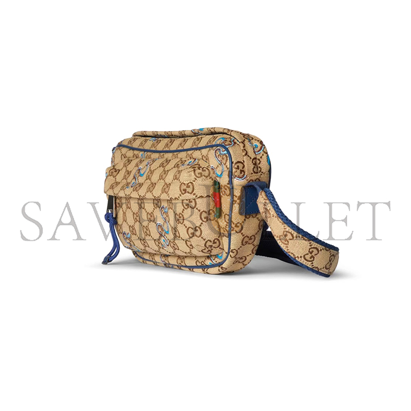 G*u*i small embroidered snake crossbody bag 802096 (34*15*10cm)