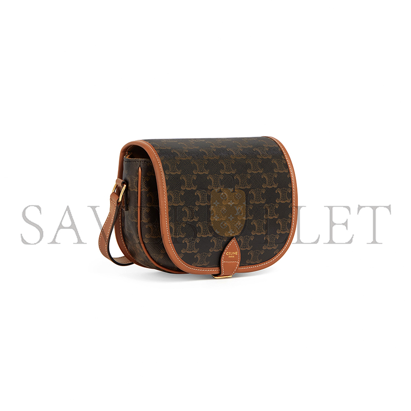 Ce**e medium folco bag in triomphe canvas and calfskin 191502bzj.04lu (18*17*6.5cm)