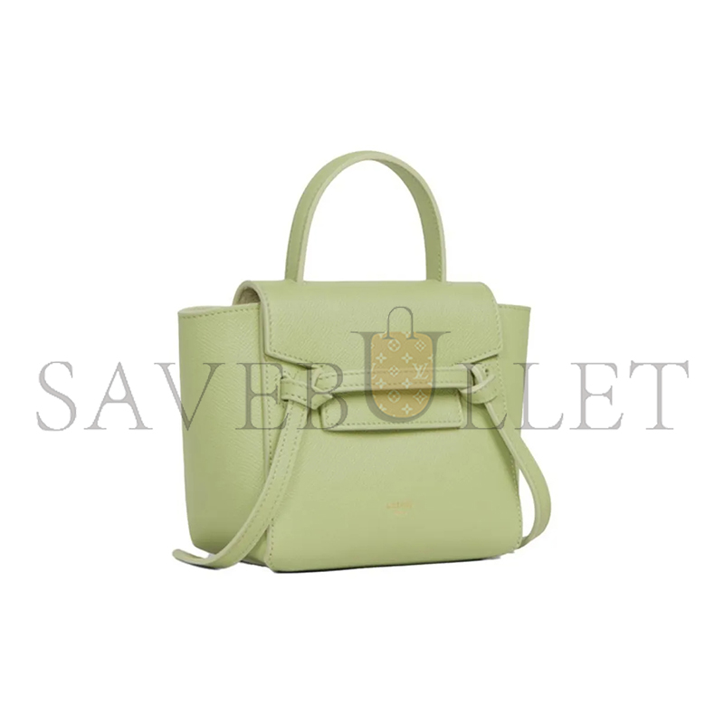 Ce**e pico belt tote in grained cowhide leather 194263zva.31sa (21*16*8cm)