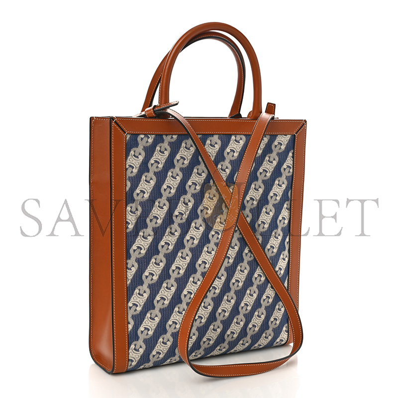 Ce**e small tote in cabas maillon triomphe jacquard and calfskin 192082cxg.19rt (32*29*8cm)