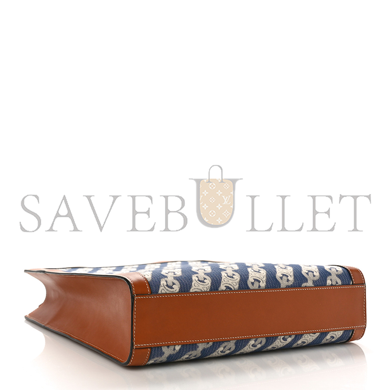 Ce**e small tote in cabas maillon triomphe jacquard and calfskin 192082cxg.19rt (32*29*8cm)