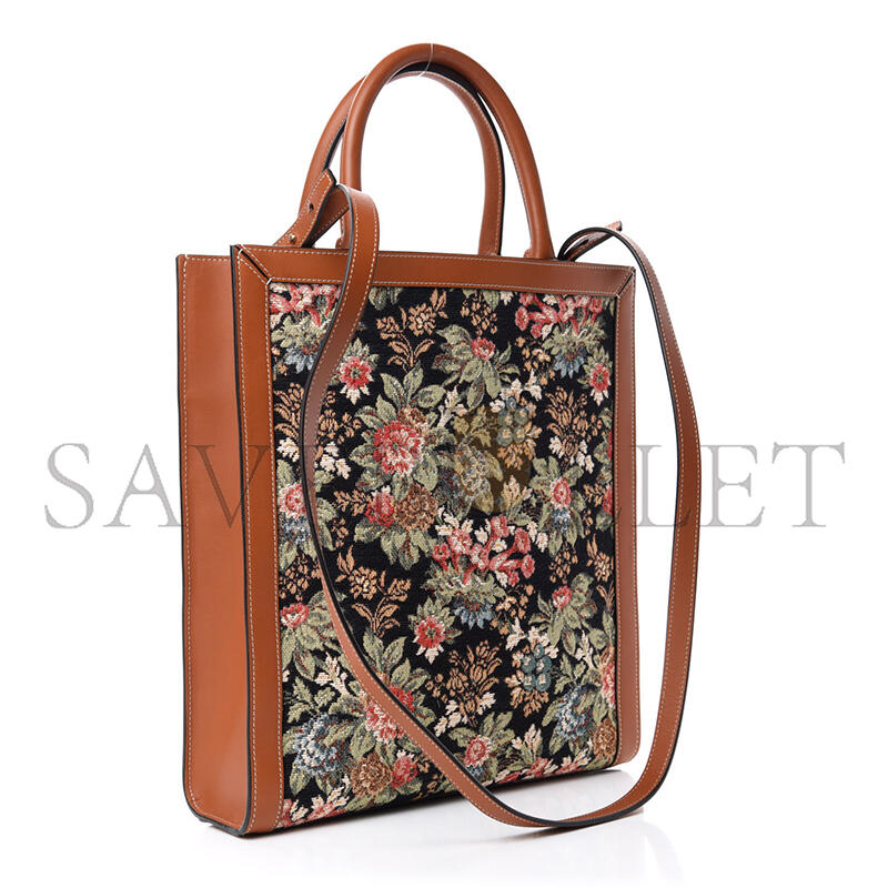 Ce**e small tote in cabas floral jacquard and cowhide 192082cxg.19rv (32*29*8cm)
