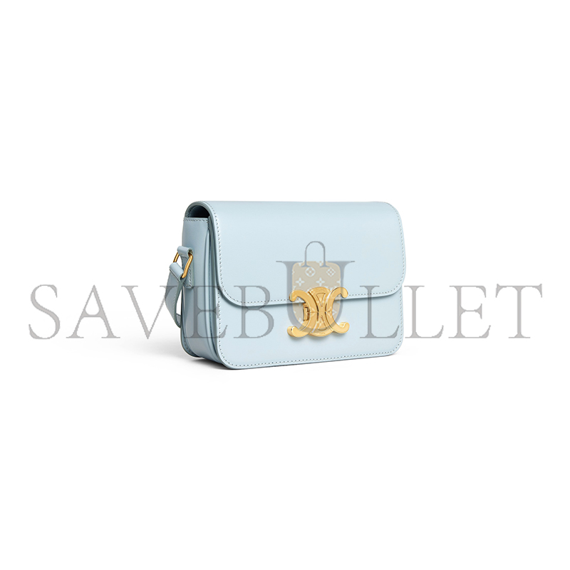 CELIN SMALL TEEN TRIOMPHE BAG IN SHINY CALFSKIN 188423BF4.07IC (18.5*14*6cm)