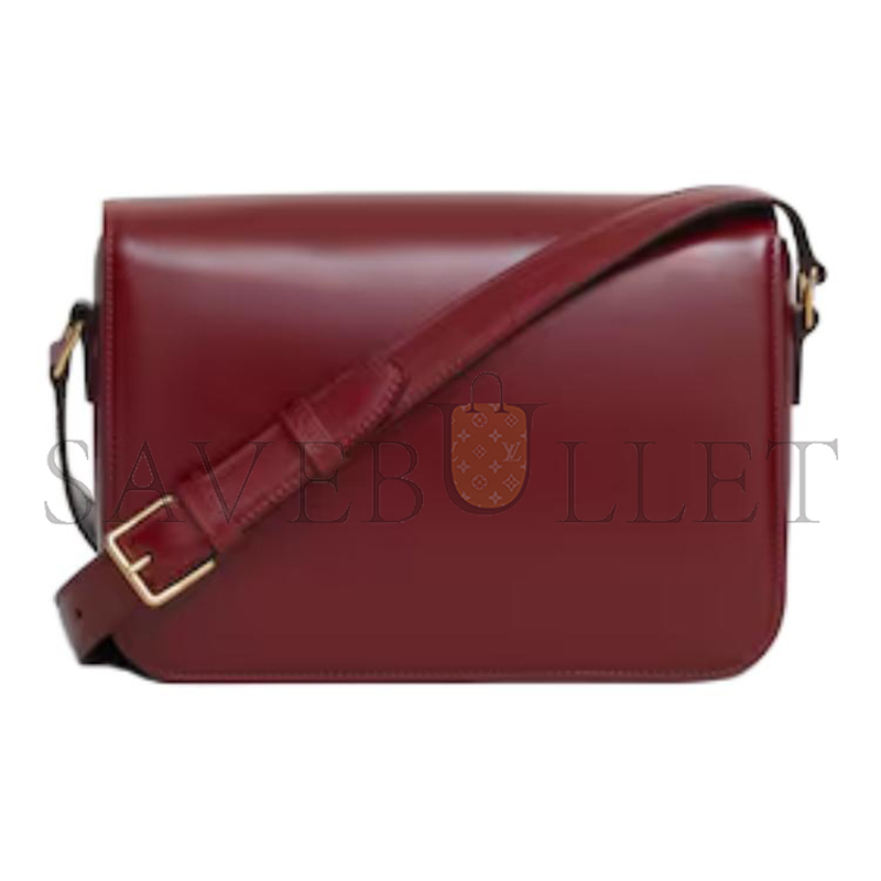 CELIN MEDIUM TEEN TRIOMPHE BAG IN SHINY CALFSKIN 187363BF4.28LB (22.5*16.5*7.5cm)