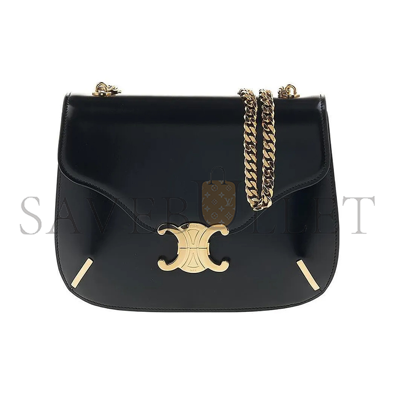 Ce**e chain bag in besace triomphe shiny calfskin 199273bf4.38no (24.5*17*4cm)