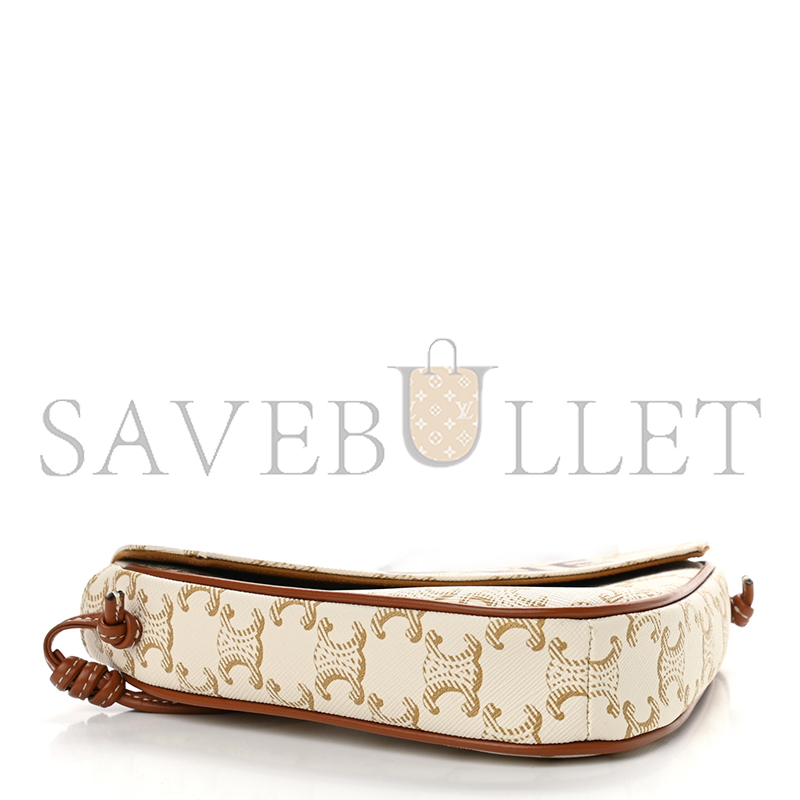 Ce**e crossbody bag in triomphe canvas and calfskin 195902bzk.01bc (21*15*4cm)