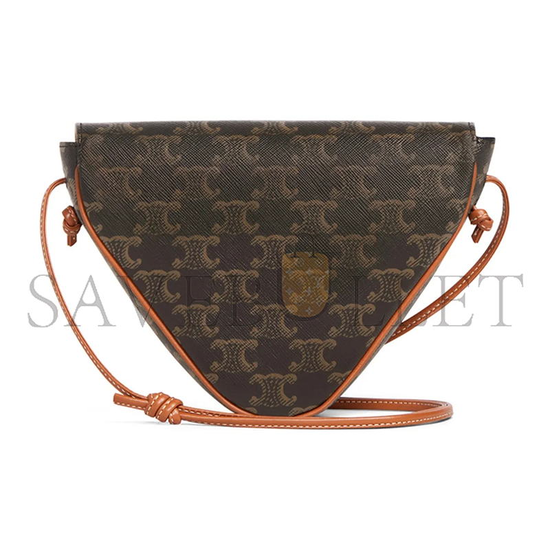 Ce**e crossbody bag in triomphe canvas and calfskin 195902bzk.04li (21*15*4cm)