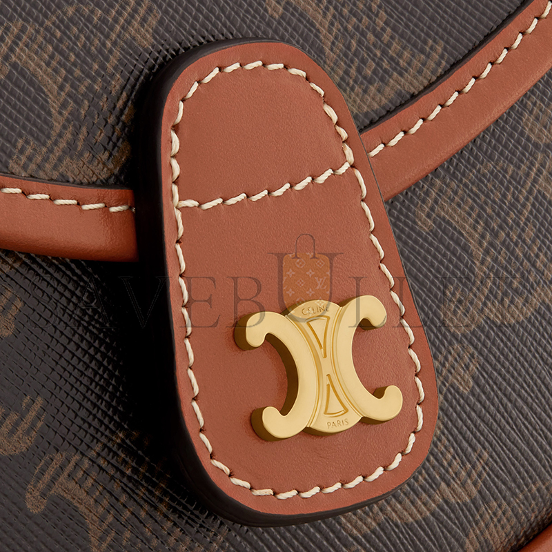 Ce**e mini besace in triomphe canvas and calfskin 196702bzj.04lu (15*11*4cm)