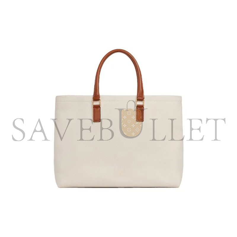 Ce**e tote in horizontal cabas fabric patch cow 190062dhw.02nt (44*32*16cm)