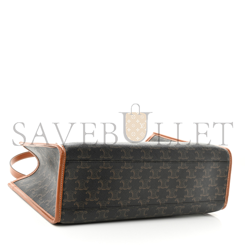 Ce**e triomphe canvas calfskin mini horizontal cabas tan 199742bzj.04lu (34*23*12.5cm)