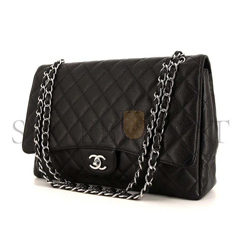 Ch*el master jumbo classic caviar extra large double flap shoulder bag 239627 (33*23*10cm)