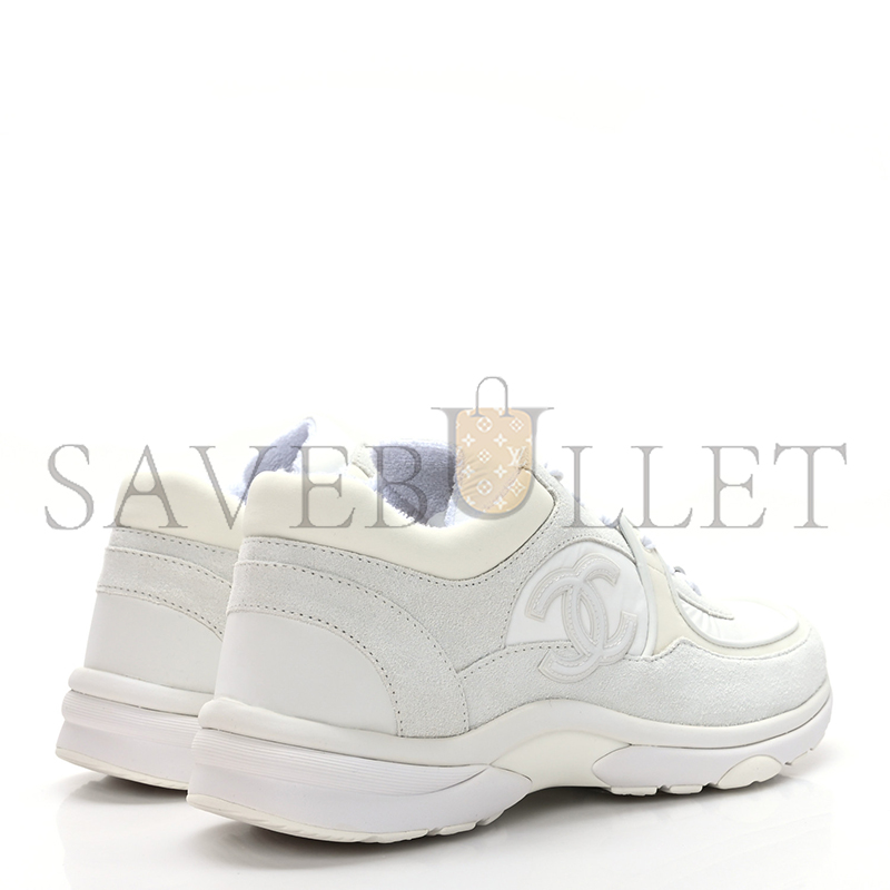 Ch*el suede calfskin fabric cc sneakers 1245759