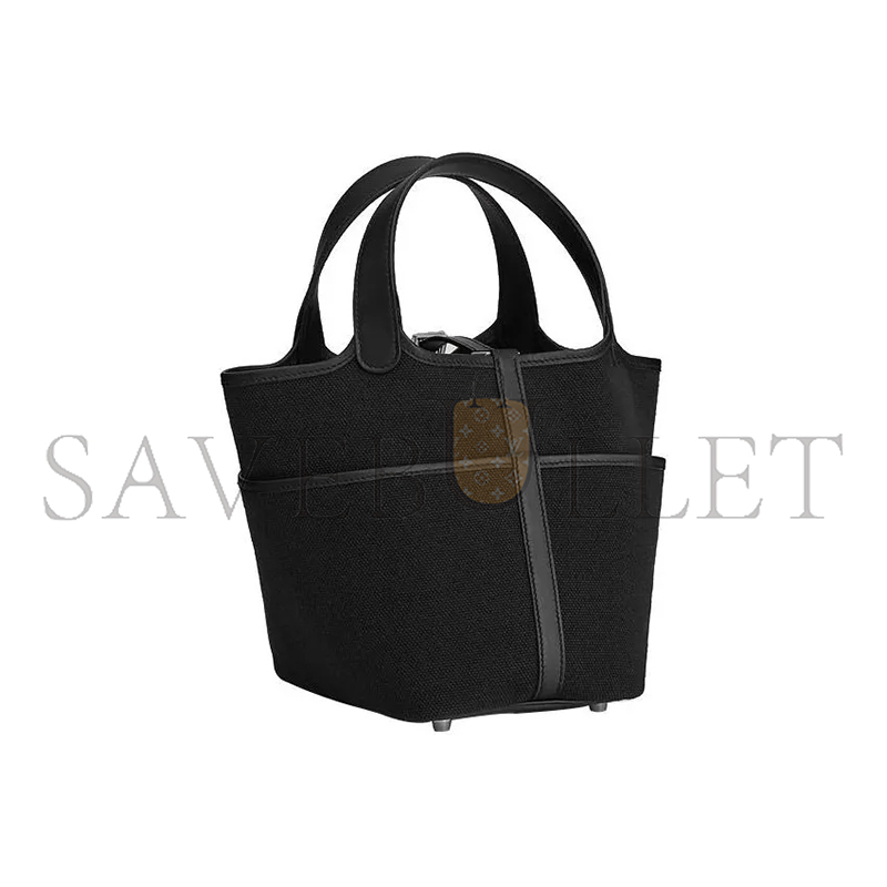 H**me5 picotin lock 18 gargo goeland swift silver hardware h083189ckaa (18*18*13cm)