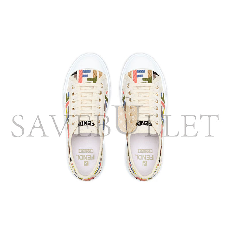 F**di domino multicolor embroidered canvas low-tops 8e8325arivf1c4t