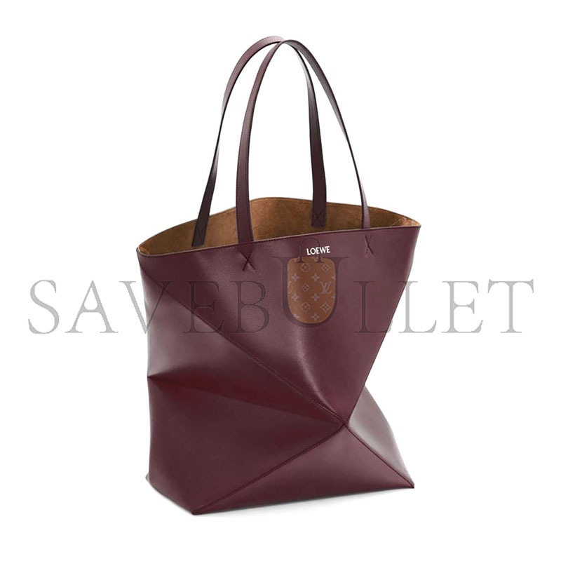 L0ew* xl puzzle fold tote in shiny calfskin b933q18x01 (42*41*18cm)