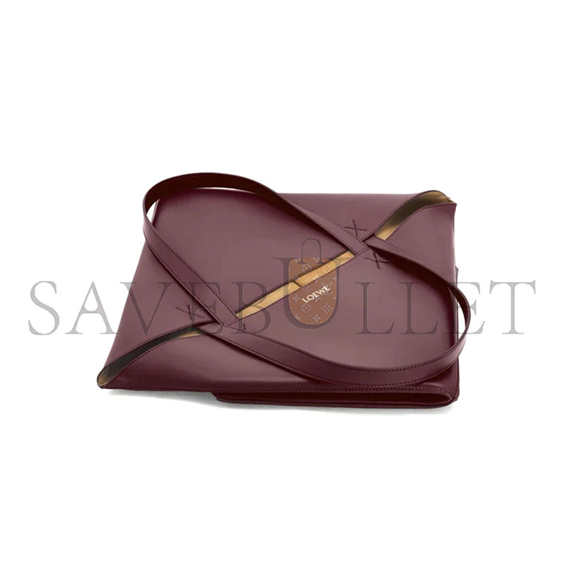 L0ew* xl puzzle fold tote in shiny calfskin b933q18x01 (42*41*18cm)