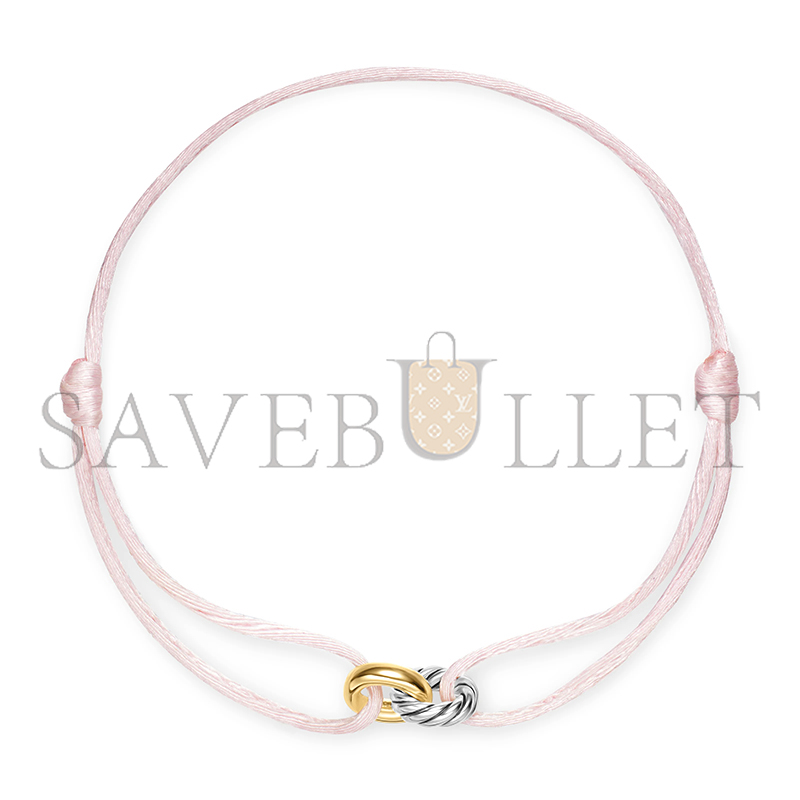 Dau1d Yvrm*n SCULPTED CABLE LINKED CORD BRACELET B18445 S4LSH