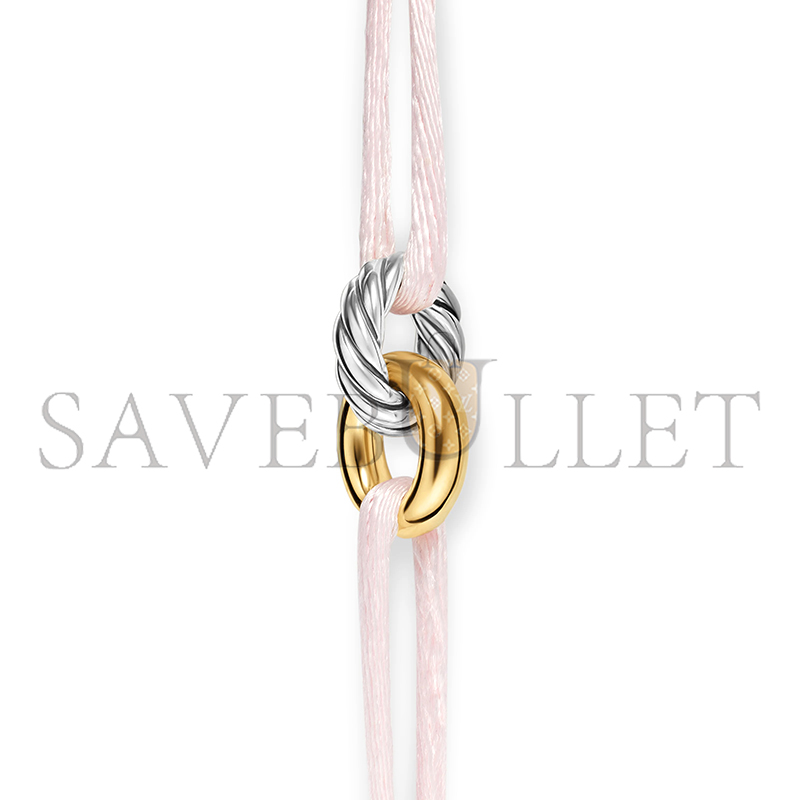 Dau1d Yvrm*n SCULPTED CABLE LINKED CORD BRACELET B18445 S4LSH