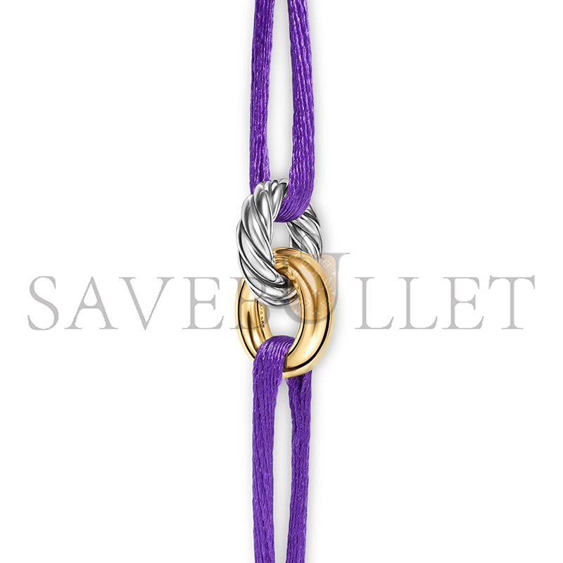 Dau1d Yvrm*n SCULPTED CABLE LINKED CORD BRACELET B18445 S4PUR