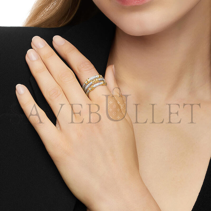 Dau1d Yvrm*n PETITE HELENA WRAP THREE ROW RING 12MM R16394DS8ADI