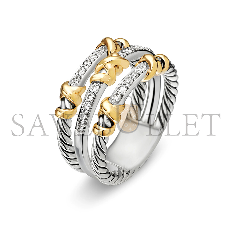 Dau1d Yvrm*n PETITE HELENA WRAP THREE ROW RING 12MM R16394DS8ADI