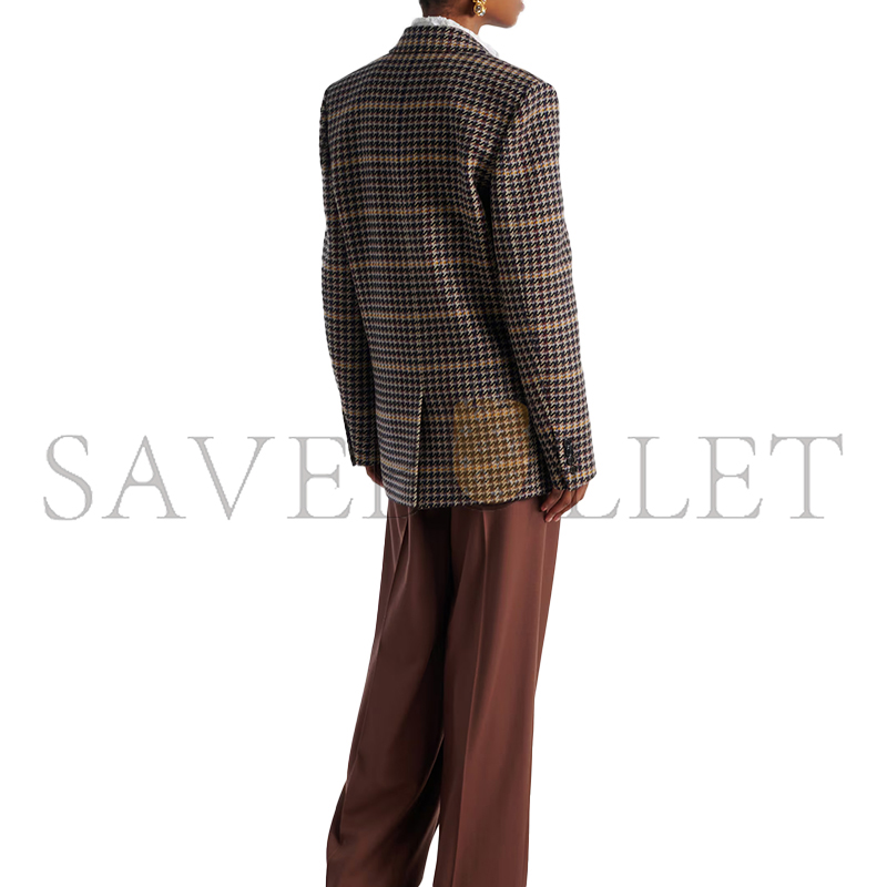 Y51 HOUNDSTOOTH DOUBLE-BREASTED WOOL BLAZER