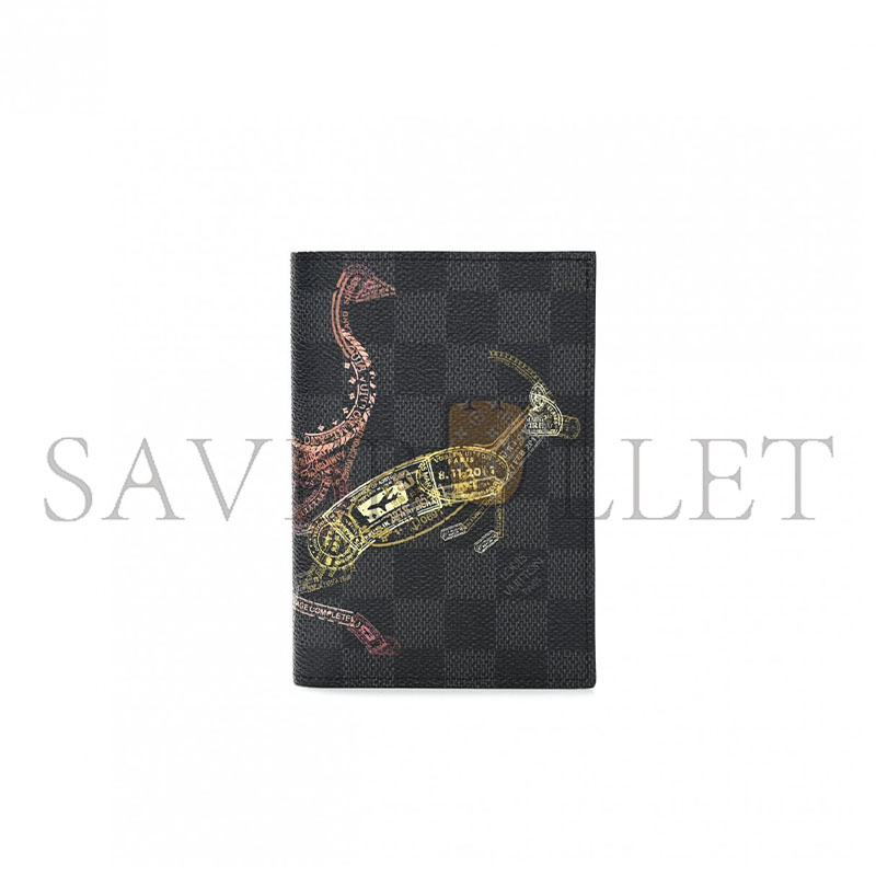 l0vis Vvtt0n damier graphite stamps passport cover olive n64604 (14*10*2.5cm)